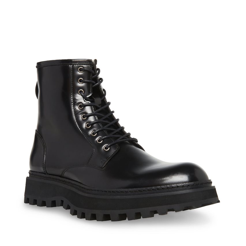 Zapatos Plataforma Steve Madden Tekkon Cuero Hombre Negras | ES PZ30E9